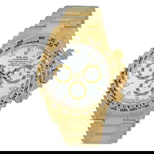 ROLEX 18K YELLOW GOLD 40MM ROLEX DAYTONA WHITE 116528 BOX WARRANTY MINTY: ROLEX 18K YELLOW GOLD 40MM ROLEX DAYTONA WHITE 116528 BOX WARRANTY MINTY Pre-Owned Gent's 18K Yellow Gold 40mm Rolex "Daytona" Automatic Cosmograph Pre-Owned Gent's 18K Yellow Gold 40mm Rolex "Daytona