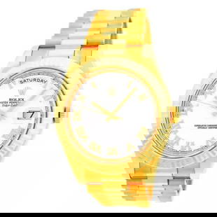 ROLEX 18K YELLOW GOLD 41MM DAY DATE 41 PRESIDENT 218238 BOX WARRANTY 2012 MINTY: ROLEX 18K YELLOW GOLD 41MM DAY DATE 41 PRESIDENT 218238 BOX WARRANTY 2012 MINTY ROLEX 41mm 18K Yellow Gold Day Date President 218238 Warranty 2010 MINTY Certified Pre-Owned Gent's 18K Yellow Gold