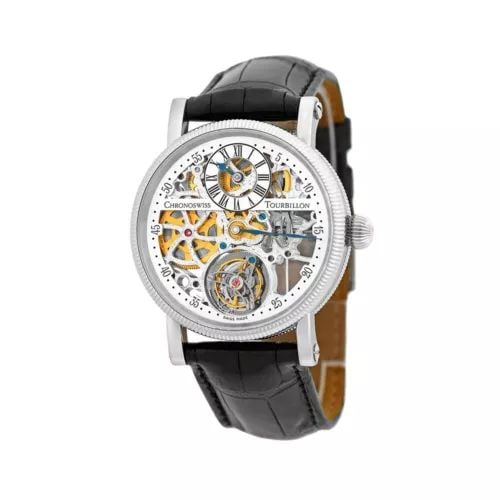 CHRONOSWISS 18K WHITE GOLD 38MM RÉGULATEUR À TOURBILLON SKELETON UNWORN CH 3121: CHRONOSWISS 18K WHITE GOLD 38MM RÉGULATEUR À TOURBILLON SKELETON UNWORN CH 3121 CHRONOSWISS 18K White Gold 38mm Régulateur à Tourbillon UNWORN CH 3121 W Box Warranty Gent's 18K White Gold 38mm Chr