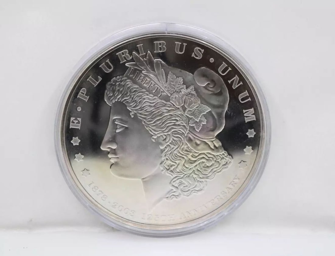 MORGAN STYLE 4 TROY OZ .999 FINE SILVER BULLION ROUND (1 of 2)