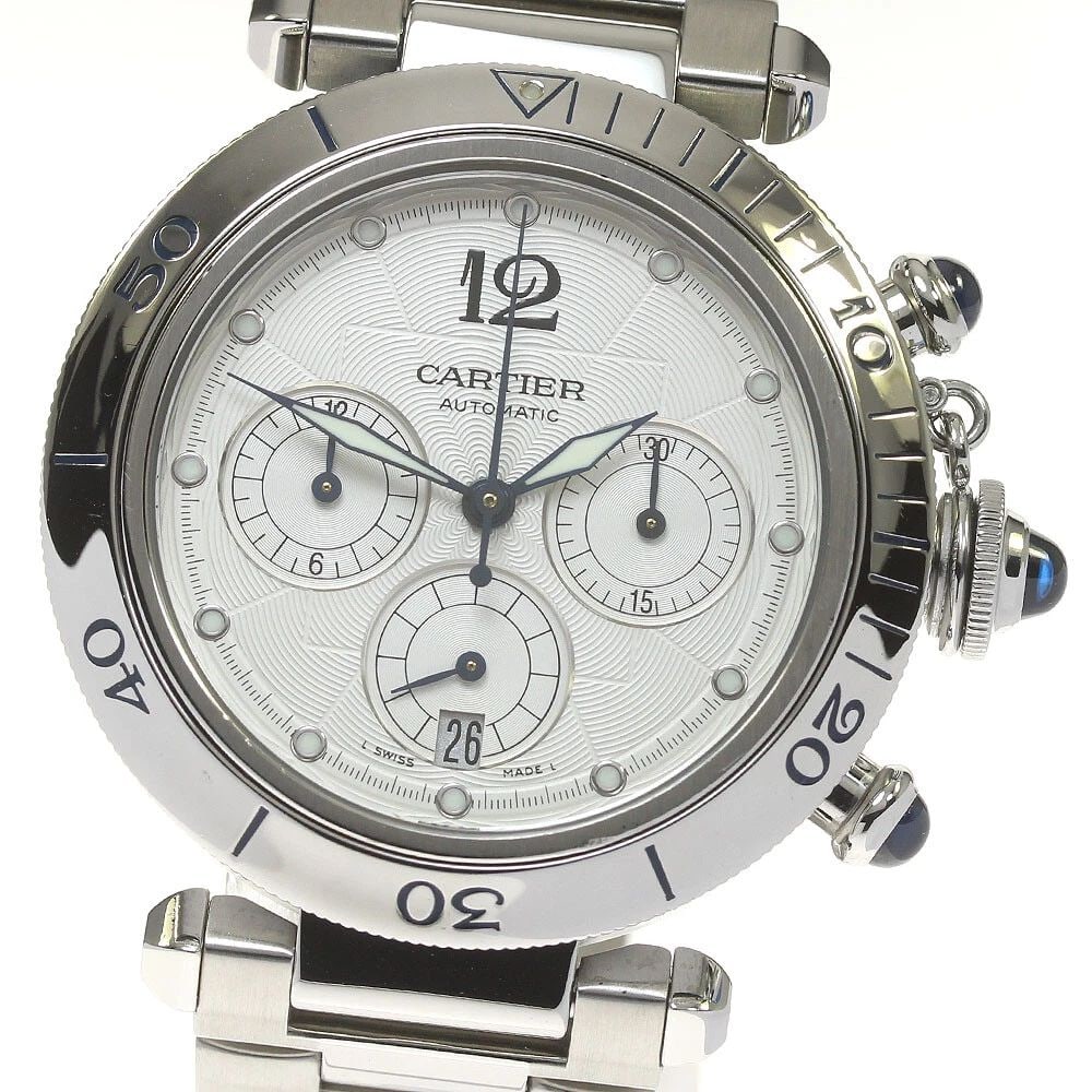 CARTIER W31030H3 PASHA 38MM CHRONOGRAPH MEN'S WATCH (1 of 2)