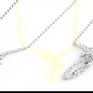 JOSE HESS 14K YELLOW GOLD 3CTW DIAMOND FANCY DESIGN NECKLACE: JOSE HESS 14K YELLOW GOLD 3CTW DIAMOND FANCY DESIGN NECKLACE Jose Hess 14k Yellow Gold 3ctw Diamond Fancy Design Necklace Description This lovely authentic necklace is by designer Jose Hess, it is cra