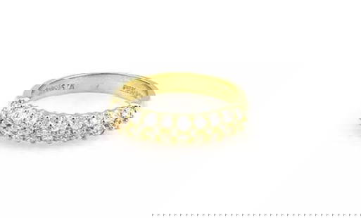 4945 JOSE HESS 1.30CT DIAMOND 18K YELLOW GOLD WEDDING BAND RING SIZE 7: 4945 JOSE HESS 1.30CT DIAMOND 18K YELLOW GOLD WEDDING BAND RING SIZE 7 This is a gorgeous designer ring by Jose Hess, it is crafted from 18k yellow gold featuring the front part of the band with prong