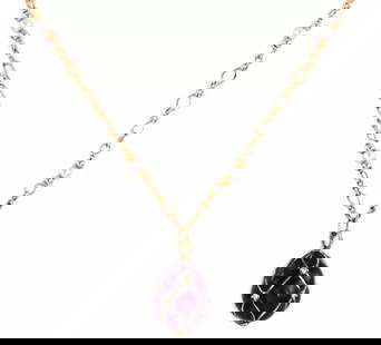 DIAMOND PEARLS ENAMEL EGG 14K YELLOW GOLD FANCY PENDANT & CHAIN: DIAMOND PEARLS ENAMEL EGG 14K YELLOW GOLD FANCY PENDANT & CHAIN Estate Diamond Pearls Enamel 14k Yellow Gold Fancy Egg Pendant & Chain Description This lovely pendant and chain is crafted from 14k yel