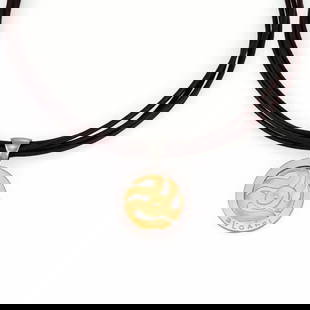 BVLGARI TONDO SNAKE DIAMOND 18K GOLD STEEL CHARM 5 CORD NECKLACE LIQUIDATION: BVLGARI TONDO SNAKE DIAMOND 18K GOLD STEEL CHARM 5 CORD NECKLACE LIQUIDATION Bvlgari Tondo Snake Diamond 18k Gold Steel Charm 5 Cord Necklace LIQUIDATION Description This is an authentic fashionable n