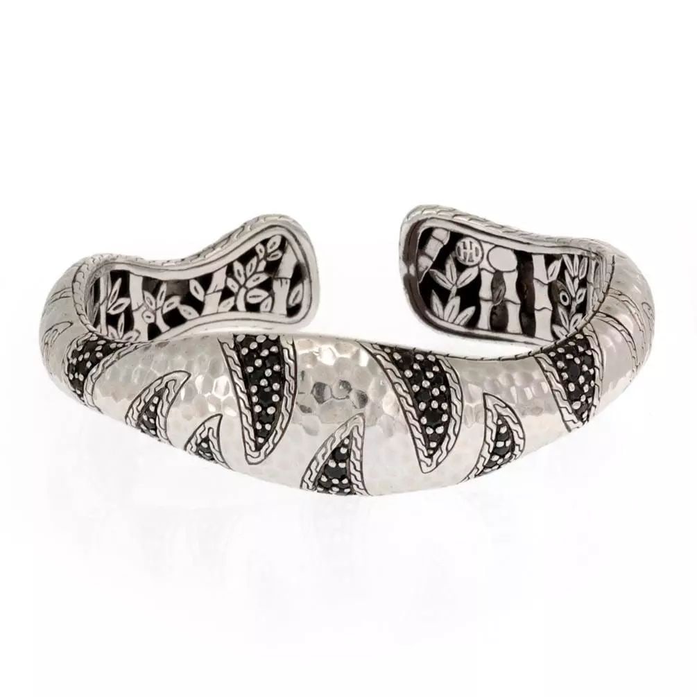 JOHN HARDY BRACELET STERLING SILVER HAMMERED KICK CUFF (1 of 2)