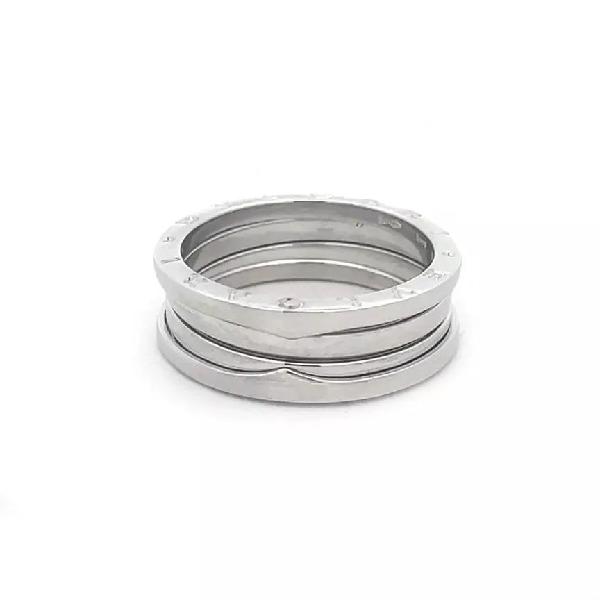 BVLGARI B ZERO.1 GOLD RING 18K WHITE 3 ROW MEN'S SIZE 11 (1 of 2)