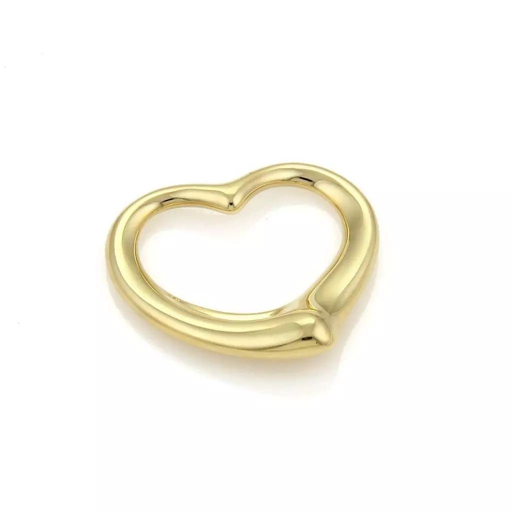 TIFFANY & CO. PERETTI 18K YELLOW GOLD MEDIUM OPEN HEART PENDANT: TIFFANY & CO. PERETTI 18K YELLOW GOLD MEDIUM OPEN HEART PENDANT Tiffany & Co. Peretti 18k Yellow Gold Medium Open Heart Pendant LIQUIDATION Description This lovely authentic pendant is from Tiffany &