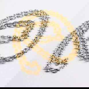 HERMES 18K YELLOW GOLD 6MM MARINER ANCHOR CHAIN LINK NECKLACE - 36" LONG: HERMES 18K YELLOW GOLD 6MM MARINER ANCHOR CHAIN LINK NECKLACE - 36" LONG Hermes 18K Yellow Gold 6mm Mariner Chain Link Necklace Length - 36" Long Chain Width - 6mm Depth - 2mm Total Weight - 85.5 Gram