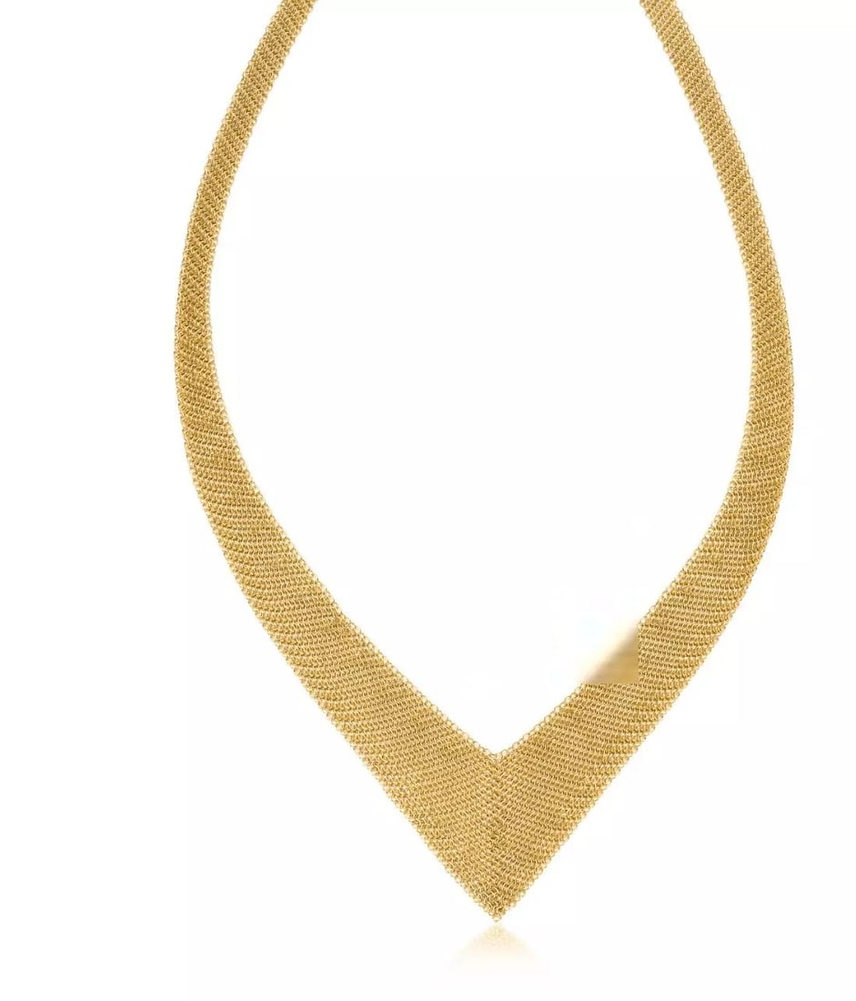 TIFFANY & CO. ELSA PERETTI 18K YELLOW GOLD MESH NECKLACE 26.5"  54.3 GRAMS POUCH (1 of 2)