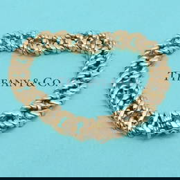 TIFFANY & CO. 14K YELLOW GOLD 10.5MM TWIST CUBAN LINK BRACELET - 8" 59.7 GRAM