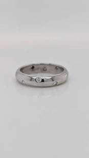 TIFFANY & CO. PLATINUM DIAMOND ETOILE 4.5MM BAND RING - SIZE 6.5 BOX: Tiffany & Co. Platinum Diamond Etoile Ring Ring Size - 6.5 Band Width - 4.5mm Total Weight - 7.6 Grams Original Box Included Bid With Confidence Feel Free to ask any questions before bidding please If