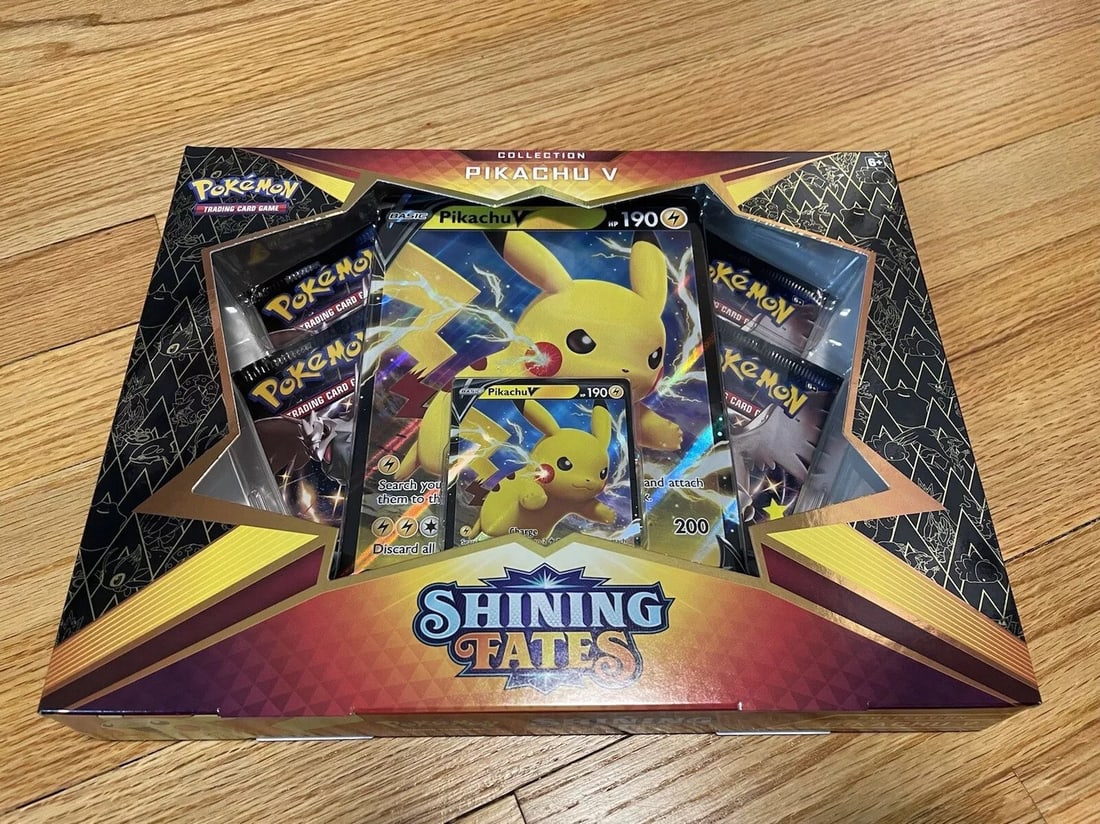 POKEMON TCG SHINING FATES PIKACHU V BOX - SEALED - BRAND NEW (1 of 2)