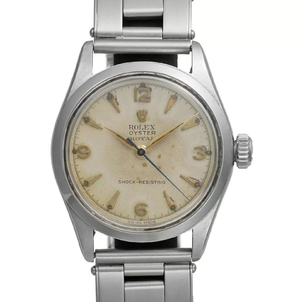 ROLEX OYSTER ROYAL REF.6244 UNISEX WATCH: ROLEX OYSTER ROYAL REF.6244 UNISEX WATCH Item Description brand ROLEX series oyster Product number 6244situation vintage/antique material stainless steel dial ivory movement Hand-wound size Height 31m