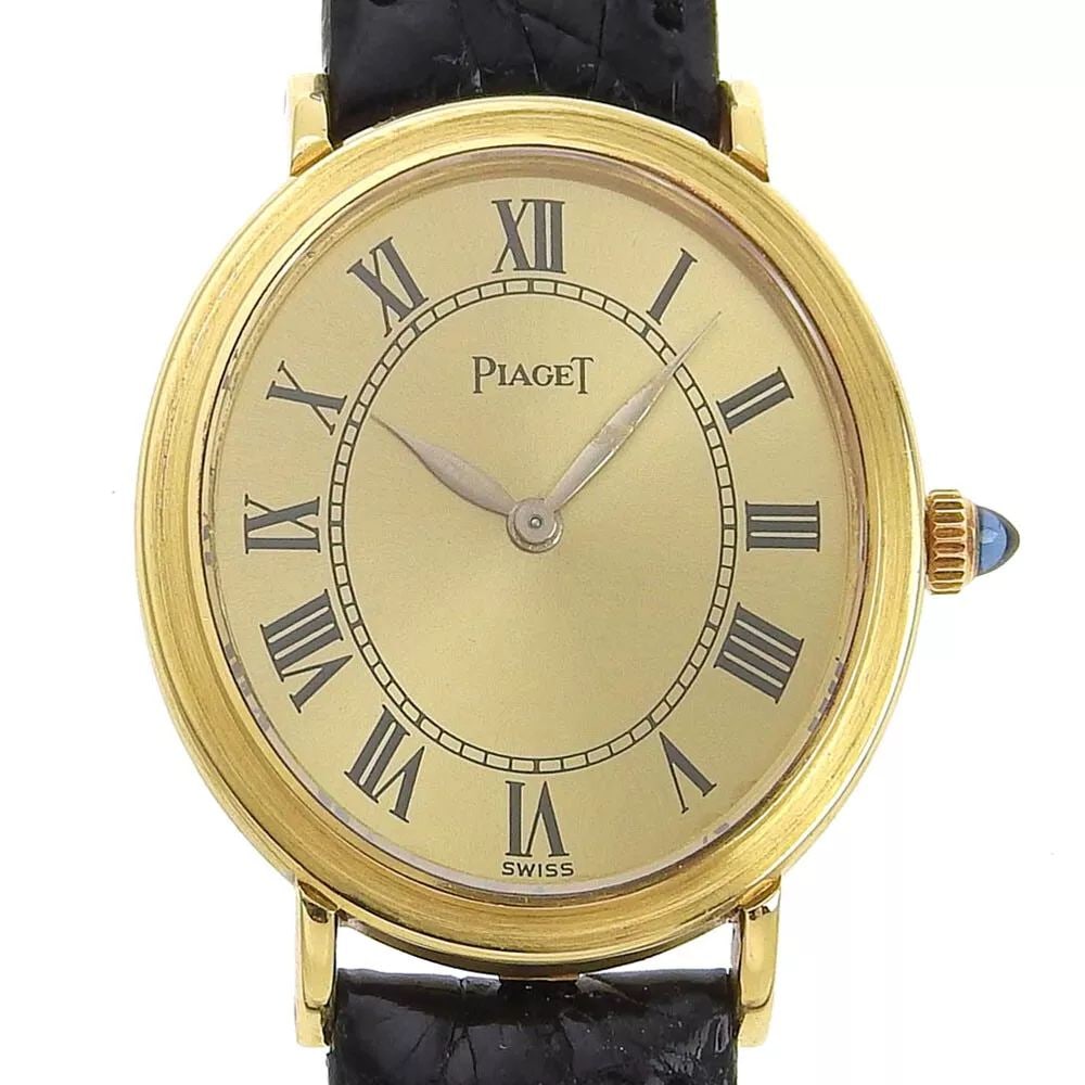 PIAGET WOMEN'S MANUAL WINDING WATCH OVAL GOLD DIAL (1 of 2)