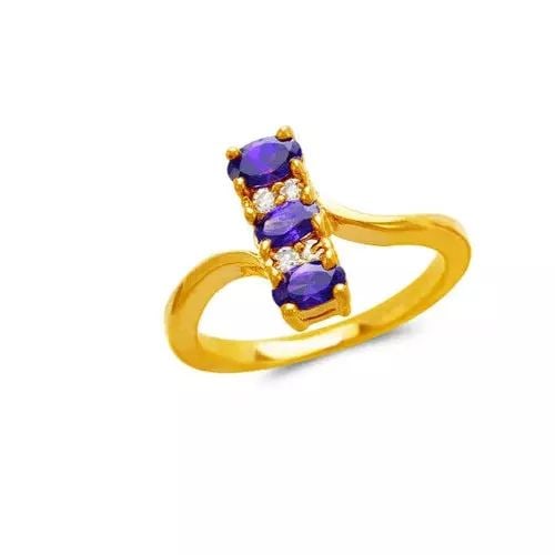 NEW 14K YELLOW GOLD LADIES CZ RING (1 of 2)