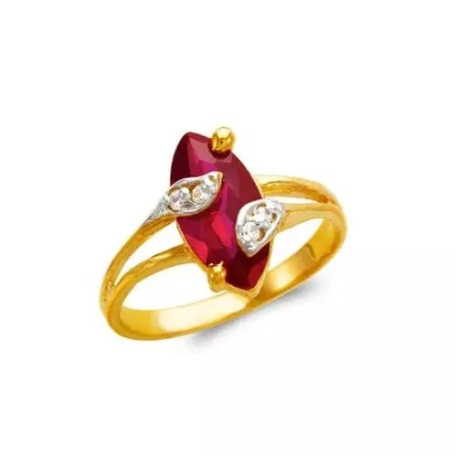 NEW 14K TWO TONE GOLD LADIES FLOWER CZ RING (1 of 2)