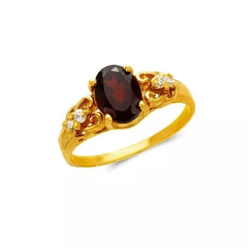 NEW 14K YELLOWGOLD LADIES CZ RING (1 of 2)