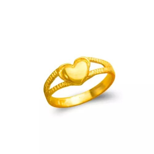 NEW 14K YELLOW GOLD KIDS HEART RING (1 of 2)
