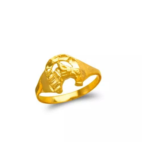 NEW 14K YELLOW GOLD KIDS HORSESHOE RING (1 of 2)