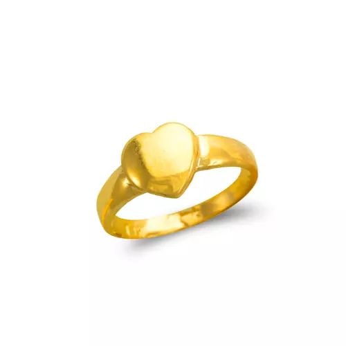 NEW 14K YELLOW GOLD KIDS HEART RING (1 of 2)