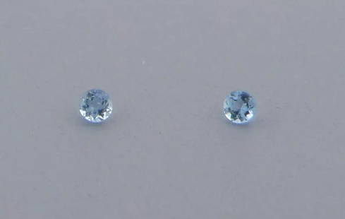LOOSE NATURAL AQUAMARINE ROUND CUT Sale is for 2 round cut natural Aquamarine Matching pair: LOOSE NATURAL AQUAMARINE ROUND CUT Sale is for 2 round cut natural Aquamarine Matching pair Beautiful blue color (this stone is harder to find due to the darker blue color) Aquamarines measures 1.5mm