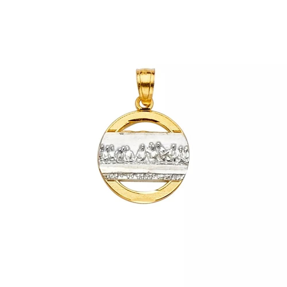 NEW 14K TWO TONE GOLD LAST SUPPER PENDANT 14K TWO TONE GOLD NEW LAST SUPPER PENDANT WEIGHT: 0.8 (1 of 2)