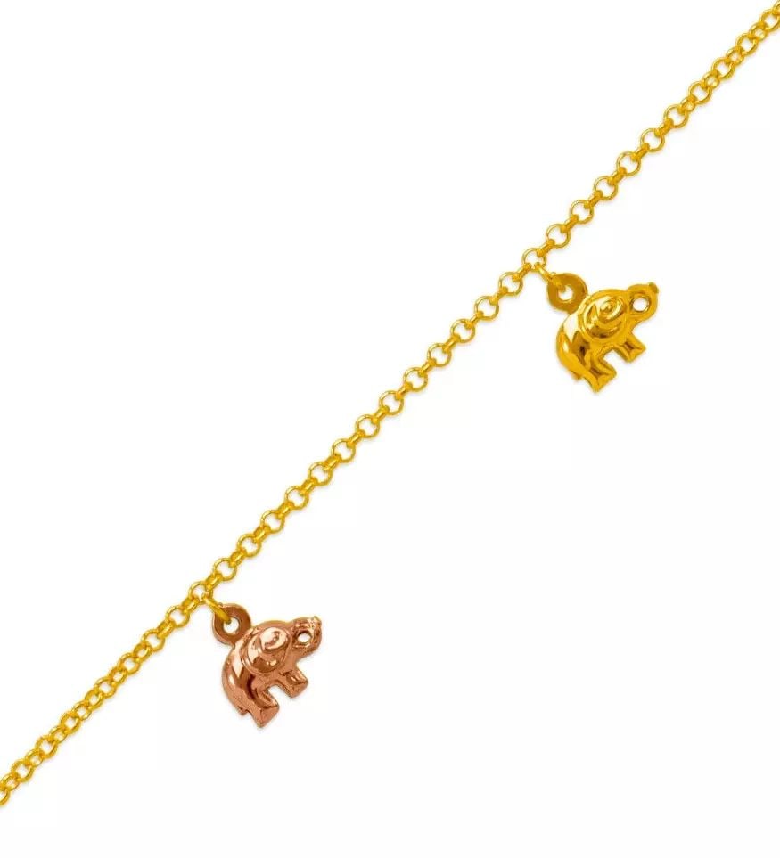 NEW 14K TRI COLOR GOLD CHARM ANKLET 14K Tri color Gold Approx. 2.2mm Link Approx. 10mm Charm High (1 of 2)