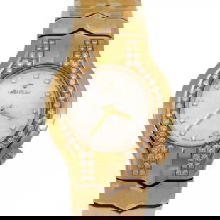 TAG HEUER ALTER EGO DIAMOND 18K YELLOW GOLD MOTHER OF PEARL LADIES WRIST WATCH: TAG HEUER ALTER EGO DIAMOND 18K YELLOW GOLD MOTHER OF PEARL LADIES WRIST WATCH Tag Heuer Alter Ego Diamond 18k Yellow Gold Mother of Pearl Ladies Wrist Watch Description This is an authentic ladies wr