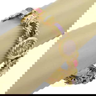 DIAMOND GOLD COIN BRACELET 18K YELLOW WITH MULTI GEMS: DIAMOND GOLD COIN BRACELET 18K YELLOW WITH MULTI GEMS Diamond Multicolor Gems 18k Yellow Gold Silver Coin Fancy Bracelet Description This fabulous bracelet is crafted from 18k yellow gold, it features