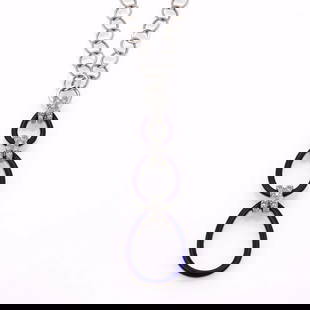 FABERGE DIAMOND ENAMEL 18K GOLD 3 LOOP PENDANT CIRCLE CHAIN NECKLACE RET: $9340: FABERGE DIAMOND ENAMEL 18K GOLD 3 LOOP PENDANT CIRCLE CHAIN NECKLACE RET: $9340 Faberge Diamond Enamel 18k Gold 3 Loop Pendant Circle Chain Necklace Ret: $9340 This lovely authentic necklace is by Fab