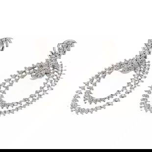 JOSE HESS 2.00CT DIAMOND 18K WHITE GOLD CHANGEABLE DOUBLE HOOP EARRINGS: JOSE HESS 2.00CT DIAMOND 18K WHITE GOLD CHANGEABLE DOUBLE HOOP EARRINGS Jose Hess 2.00ct Diamond 18k White Gold Changeable Double Hoop Earrings Description This gorgeous pair of authentic earrings are