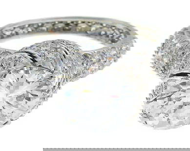 TIFFANY & CO SCHLUMBERGER DIAMOND PLATINUM BUDS RING 1.63CT E VS2 GIA ENGAGEMENT: TIFFANY & CO SCHLUMBERGER DIAMOND PLATINUM BUDS RING 1.63CT E VS2 GIA ENGAGEMENT TIFFANY & Co. Schlumberger 1.63-carat Diamond GIA E/VS2 Platinum Buds Engagement Ring Timeless and elegant ring created