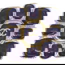 CHANEL GRIPOIX BROOCH PIN GOLD PURPLE