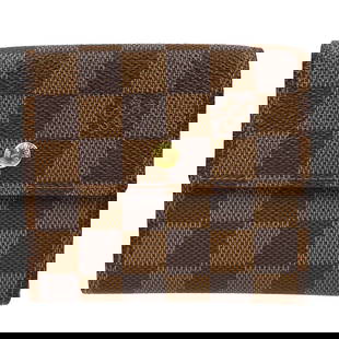 LOUIS VUITTON DAMIER PORTEFEUILLE ELISE BIFOLD WALLET: LOUIS VUITTON DAMIER PORTEFEUILLE ELISE BIFOLD WALLET LOUIS VUITTON DAMIER PORTEFEUILLE ELISE BIFOLD WALLET OUTSIDE : SA: GREAT CONDITION!! Inside : SA: GREAT CONDITION!! Number :SP3048 Pocket :Outsid
