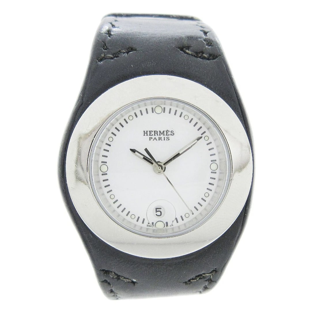 HERMES HA3.210 ARNE LADIES QUARTZ WRISTWATCH WATCH SILVER SS (1 of 2)