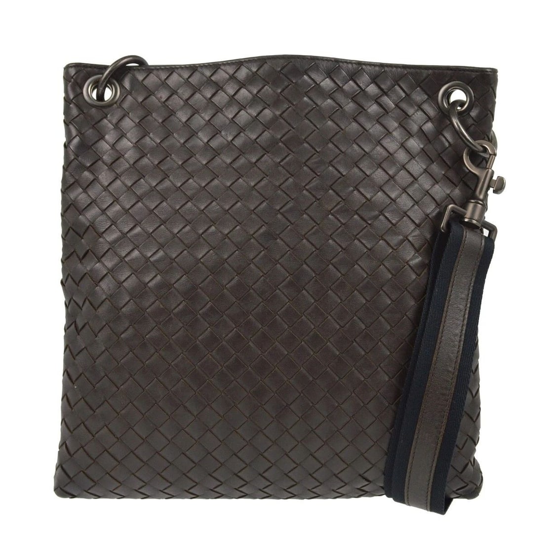 BOTTEGA VENETA BROWN INTRECCIATO CROSSBODY BAG (1 of 2)