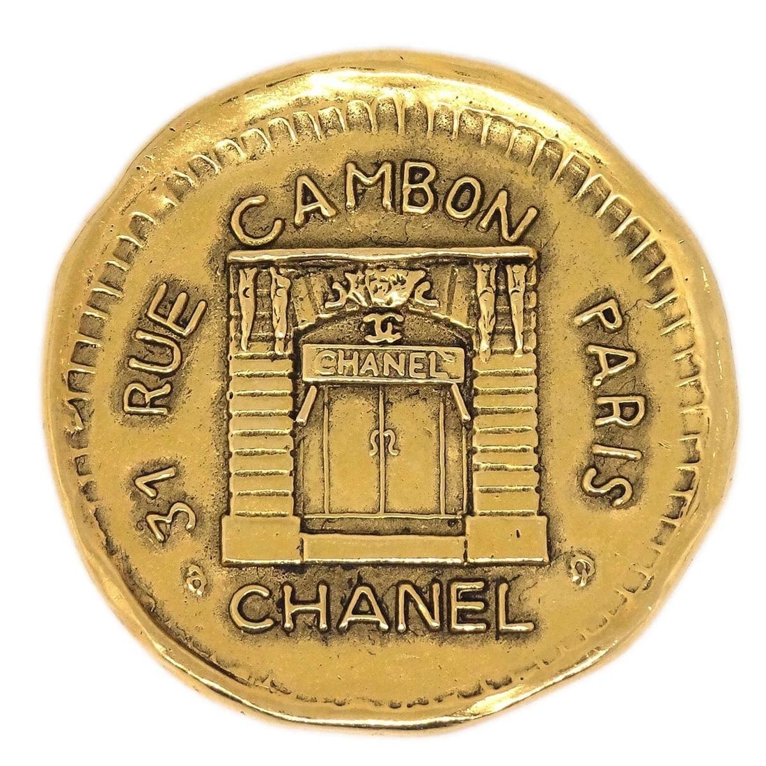 CHANEL 31 RUE CAMBON BROOCH PIN GOLD (1 of 2)