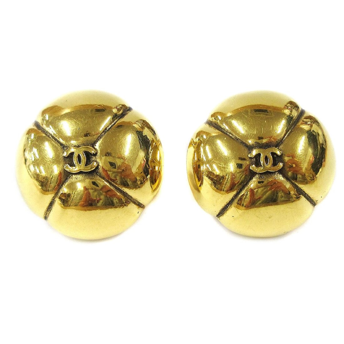 CHANEL EARRINGS CLIP-ON GOLD (1 of 2)