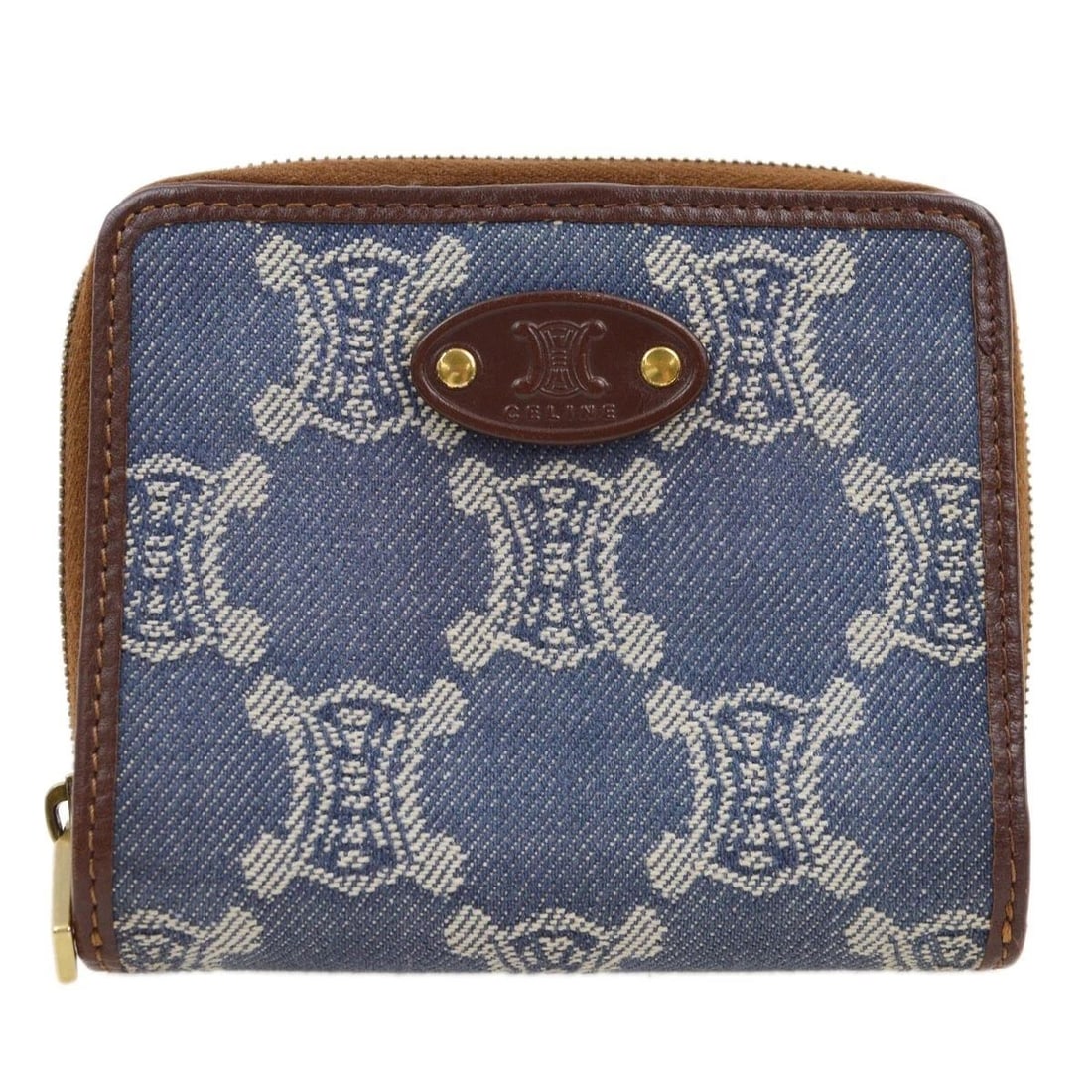 CELINE BLUE DENIM MACADAM WALLET PURSE (1 of 2)