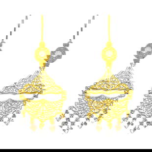 14K TRI COLOR GOLD DROP DANGLE CHANDELIER CZ EARRINGS: NEW 14K TRI COLOR GOLD EARRINGSNew 14K Tri color Gold EarringsMeasures: 49mm Long X 23" WideSet with CZDiamond cut earrings have a polished finish Hook backingsStamp: 14kAvg Weight: 6.2g