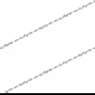 NEW 14K WHITE GOLD SINGAPORE CHAIN NECKLACE: NEW 14K WHITE GOLD SINGAPORE CHAIN NECKLACE 14K White Gold Apx Weight 09.mm 18" = 1.0g 1.2mm 18" = 1.4g 1.5mm 18" = 1.9g High Polished Available in Yellow Gold