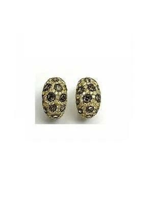 18KT FANCY SLICED DIAMOND LEOPARD EARRINGS (1 of 2)