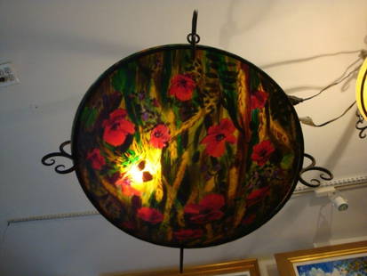 LARGE ORIGINAL EUROPEAN REVERSE PAINT FLORAL CHANDELIER ANDRE $12000: LARGE ORIGINAL EUROPEAN REVERSE PAINT FLORAL CHANDELIER ANDRE LARGE ORIGINAL EUROPEAN REVERSE PAINT FLORAL CHANDELIER ANDRE LARGE ORIGINAL EUROPEAN REVERSE PAINT FLORAL CHANDELIER ANDRE The