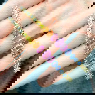 18KT FANCY MULTI RAINBOW SAPPHIRE DANGLE EARRINGS: 18KT FANCY MULTI RAINBOW SAPPHIRE DANGLE EARRINGS The Following Item we are offering is a Rare Important Radiant 18KT Gold Large Rare Gorgeous Fancy Multi Rainbow Sapphire and Diamond Dangle