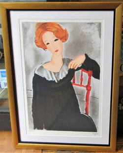 IMPORTANT AMADEO MODIGLIANI LITHOGRAPH OF GIRL: IMPORTANT AMADEO MODIGLIANI LITHOGRAPH OF GIRL IMPORTANT AMADEO MODIGLIANI LITHOGRAPH OF GIRL The Following Item we are Offering is A RARE EXQUISITE AMEDEO MODIGLIANI (Italian, 1884-1920) LIMITED EDIT