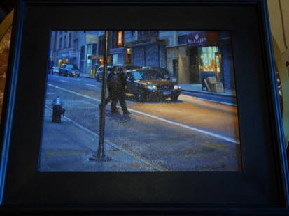 FRAMED ORIG NEW YORK CITY MIDTOWN GARMENT DISTRICT PAINTING BRUCE BRAITHWAITE!!!: FRAMED ORIG NEW YORK CITY MIDTOWN GARMENT DISTRICT PAINTING BRUCE BRAITHWAITE!!! FRAMED ORIG NEW YORK CITY MIDTOWN GARMENT DISTRICT PAINTING BRUCE BRAITHWAITE