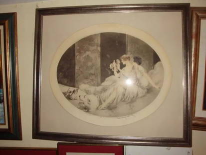 1925 LIMITED ED. ETCHING LOUIS ICART PETIT CHIENS!: 1925 LIMITED ED. ETCHING LOUIS ICART PETIT CHIENS! 1925 LIMITED ED. ETCHING LOUIS ICART PETIT CHIENS! Last Call