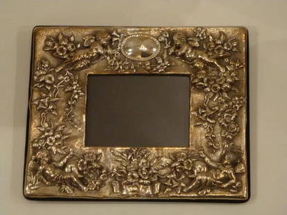 IMPORTANT STERLING SILVER ROCOCO FRAME W/ CHERUB ENGLAND!!: IMPORTANT STERLING SILVER ROCOCO FRAME W/ CHERUB ENGLAND!! BEFORE IT GOES!! RARE IMPORTANT STERLING SILVER ROCOCO FRAME W/ CHERUB ENGLAND!! Search LAST CALL, LAST CHANCE