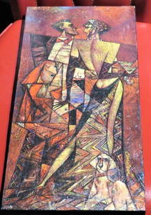 ORG EMBELLISHED MIXED MEDIA PAINTING DANCING COUPLE ANDREI PROTSOUK RUSSIAN: ORG EMBELLISHED MIXED MEDIA PAINTING DANCING COUPLE ANDREI PROTSOUK RUSSIAN LIQUIDATION CLEARANCE!!! Last Call!!! Last Chance, Liquidation Clearance!!! The Following Item we are Offering is a Rare